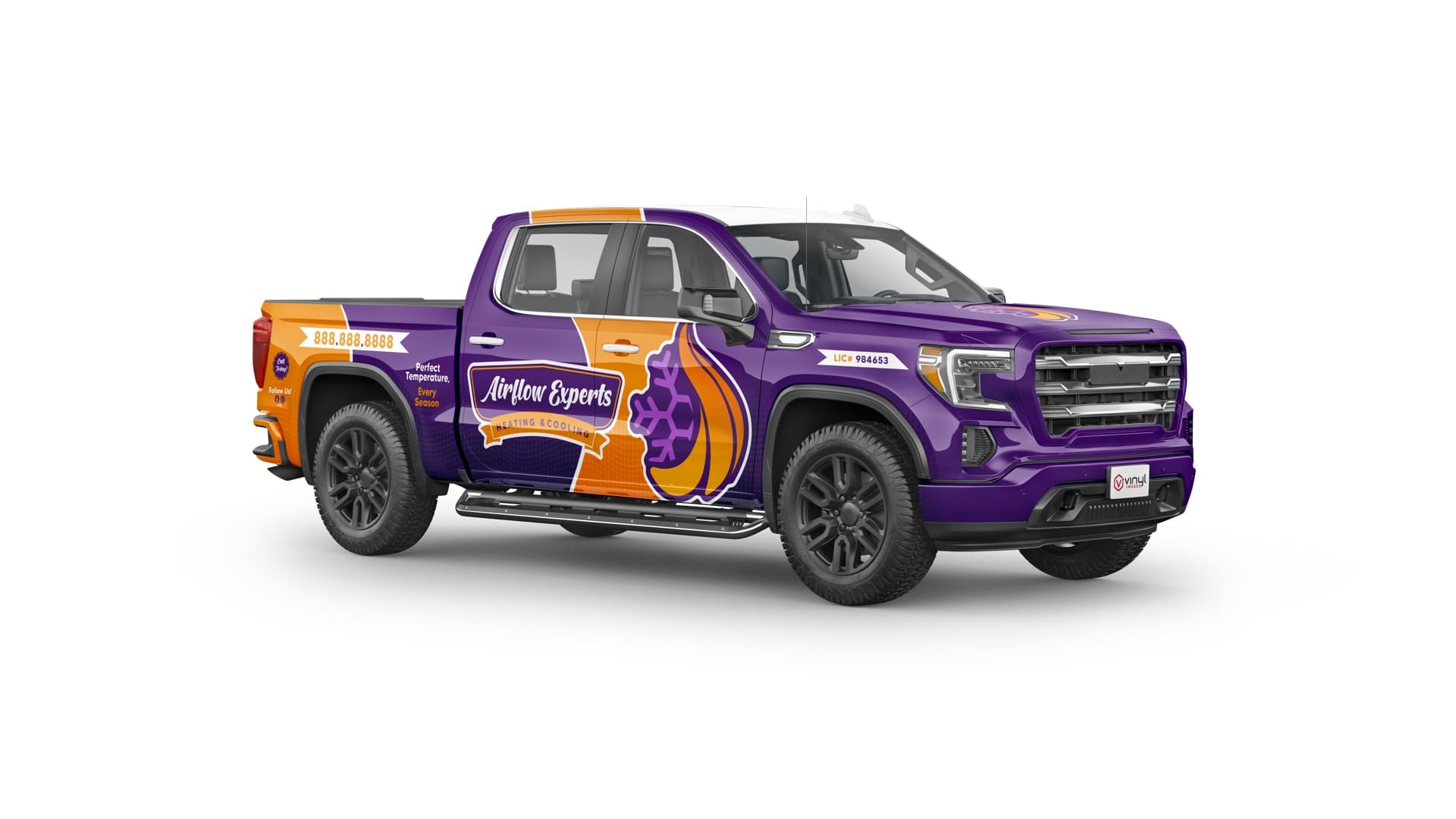 Pickup truck mockup designed and produced by Identity Graphx