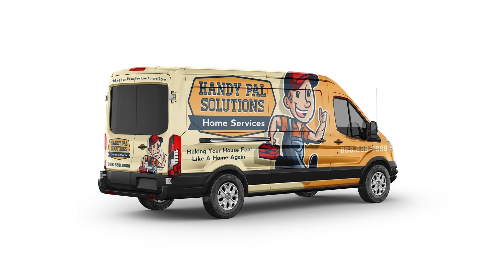 Ford Transit full-wrap mockup designed and produced by Identity Graphx